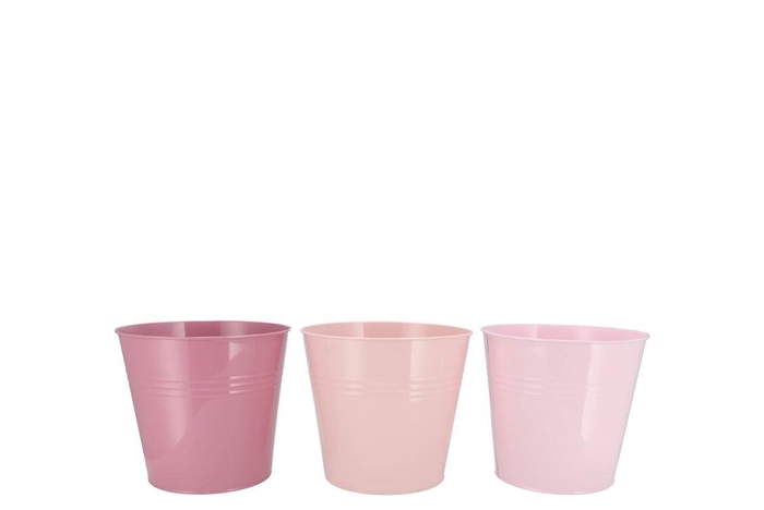 <h4>Zinc Summer Pink Mix Bucket Basic Ass 15x14x11cm</h4>