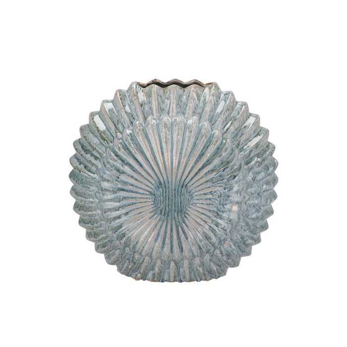 <h4>Sifan Blue Vase Oval 39x16x39cm</h4>