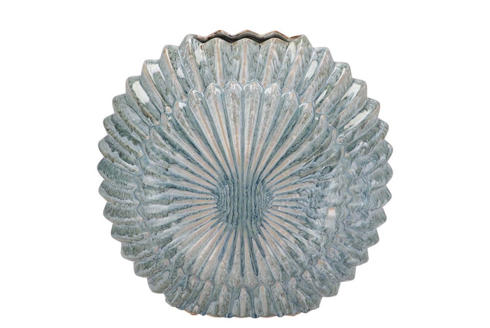 <h4>Sifan Blue Vase Oval 39x16x39cm</h4>