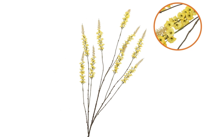 Silk Campanula Yellow 9 Single Stem 146cm