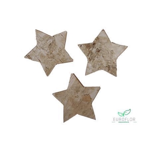 STARS BIRCH BARK WHITE 6CM 48PCS