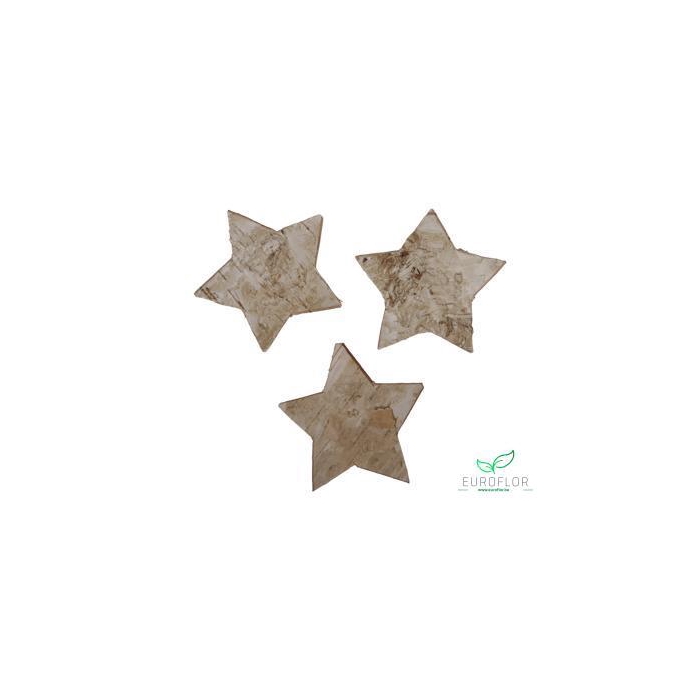 <h4>STARS BIRCH BARK WHITE 6CM 48PCS</h4>