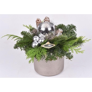 Keramiek pot champagne 14cm