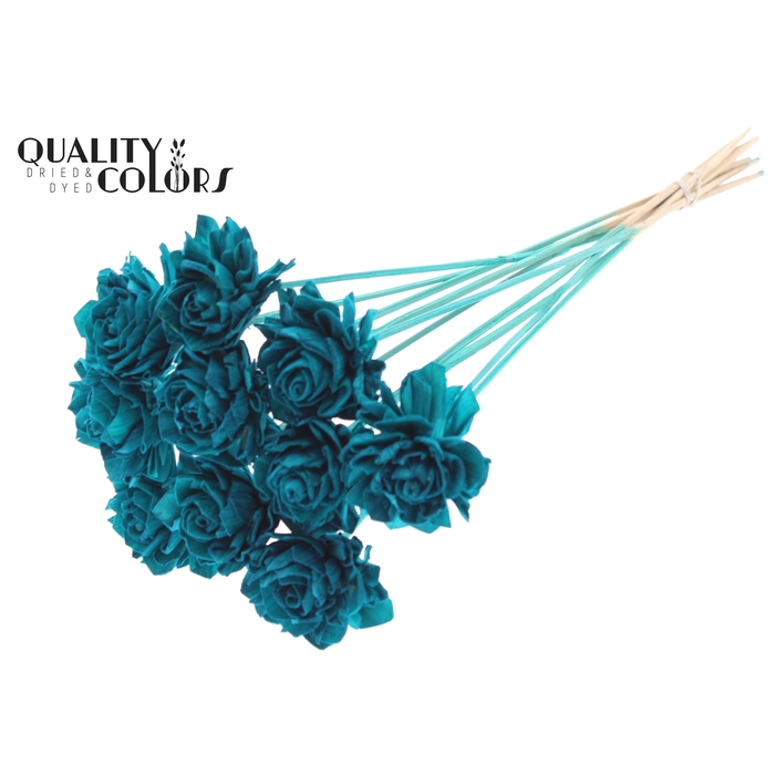 <h4>Shola Dahlia  6cm on stem Turquoise</h4>