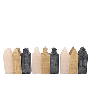 Amsterdam House Black Mix Candle 7x7x20cm