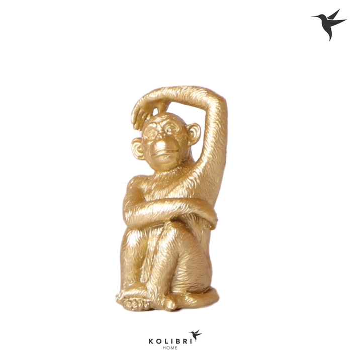 <h4>Kolibri Home Monkey Sitting gold</h4>