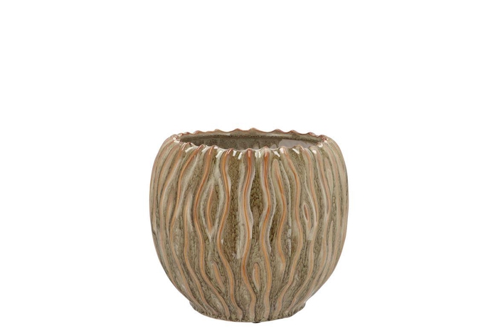 Finn Scottish Green Structure Pot 13x13x11cm