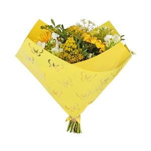 35x35cm OPP40 Oblique Clear Butterfly yellow 250/box