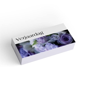 Bloemkaart stylish 03 verjaardag-pakje 20 stuks
