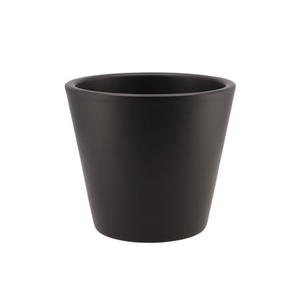 Vinci Matt Black Container Pot 21x19cm