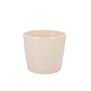 Ceramic Beige Stone Pot 11cm