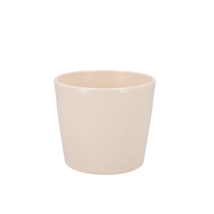 <h4>Ceramic Beige Stone Pot 11cm</h4>