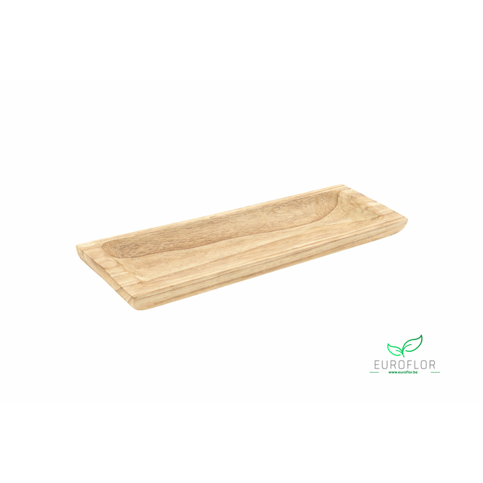 <h4>WOODEN PLATE RECT L43.5W15.5H4 BROWN</h4>