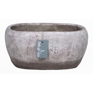 POT OVAAL OMAN 24X13,5X11CM OLDWHITE