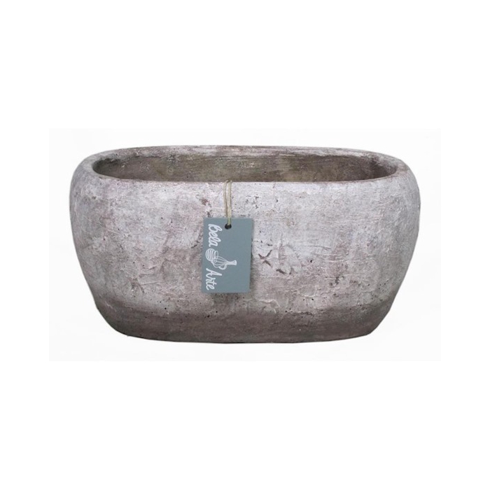 <h4>POT OVAAL OMAN 24X13,5X11CM OLDWHITE</h4>