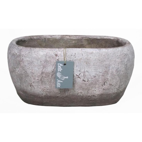 POT OVAAL OMAN 24X13,5X11CM OLDWHITE