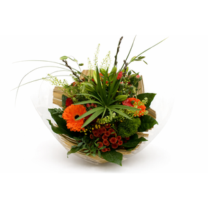 Boeket bamboo oranje