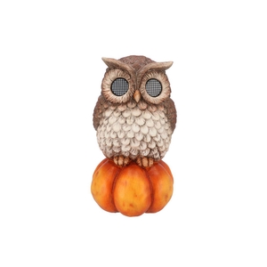 Yule Owl W Led Light 18x18x32cm
