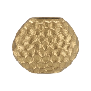 Inga Jada Gold Oval Vase Structure 41x15x33cm