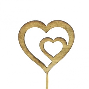 Love 20cm Heart double wood 6.5cm