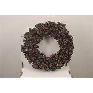 Wreath Euca Clock 30cm
