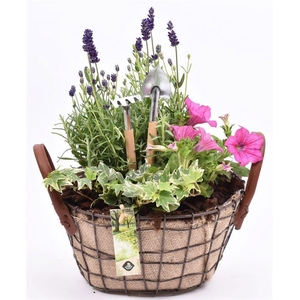 Gaasmand ovaal met jute 25x20cm