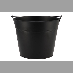 Zinc Basic Black Bucket 22,5x18cm Nm