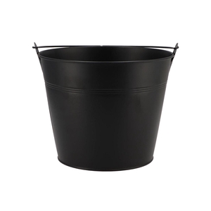 Zinc Basic Black Bucket 22,5x18cm Nm