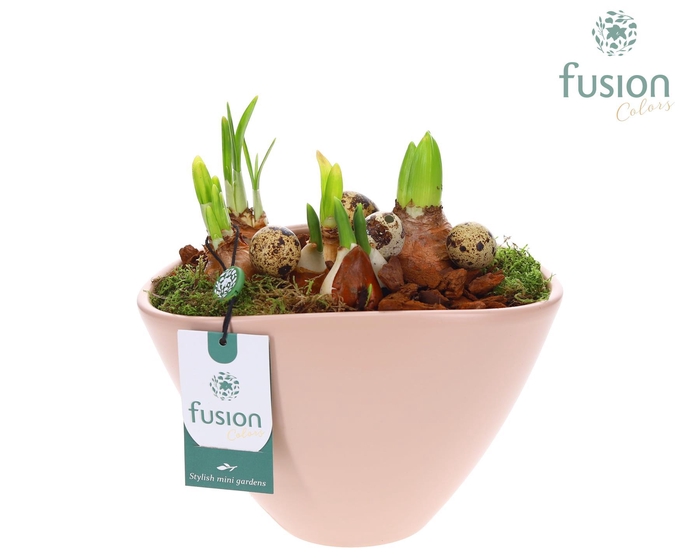 <h4>Pot keramiek Oval Large blush pink Pasen met Bollen</h4>