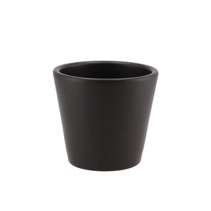 Vinci Matt Black Container Pot 15x13cm