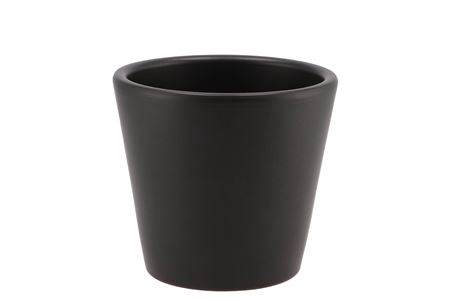 <h4>Vinci Matt Black Container Pot 15x13cm</h4>