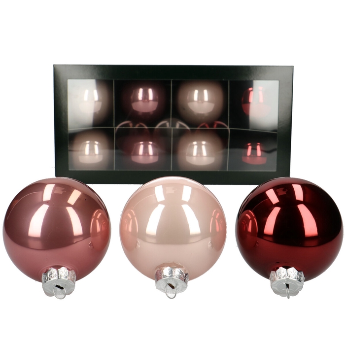 <h4>Kerstbal Bal  80mm combi x8</h4>