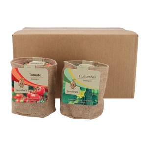 Greengift Tomato Cucumber Mix Jute Bag 13x14cm