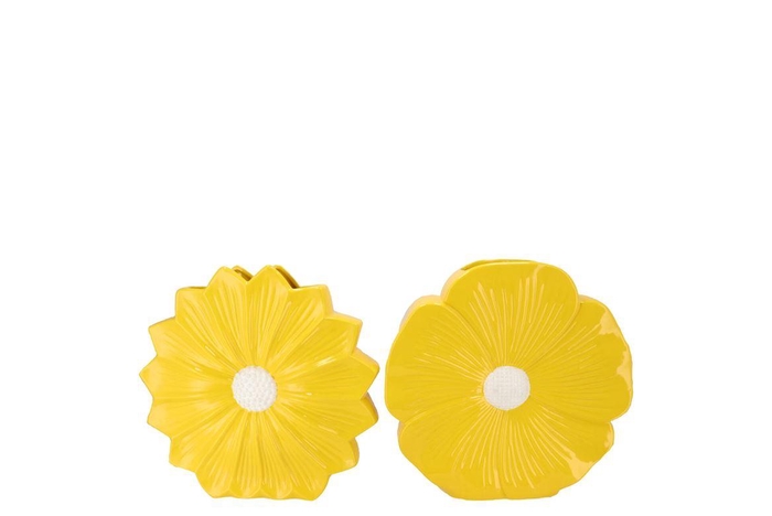 <h4>Bloom Yellow Vase Daisy Ass 18x6x18cm</h4>