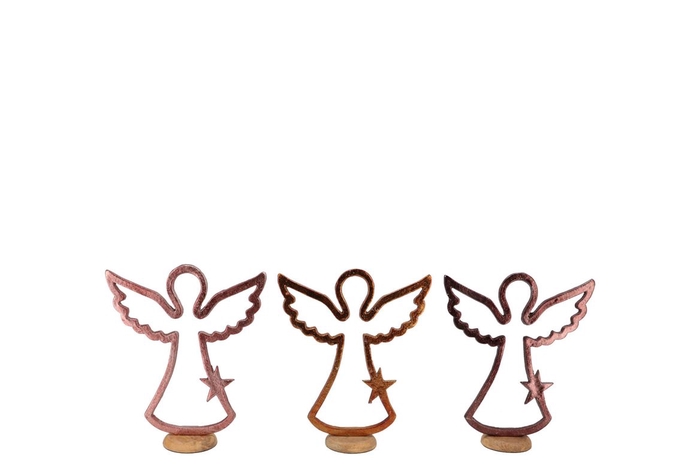 <h4>Cosmo Copper Mix Angel On Foot Ass 15x6x18cm</h4>