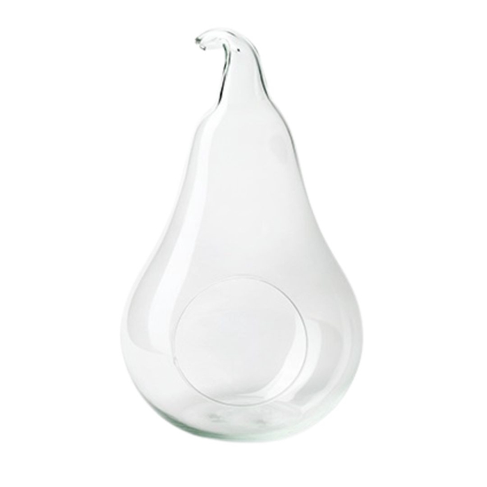 Glass pear +hole d16 30cm