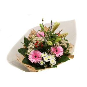 Boeket bamboo roze