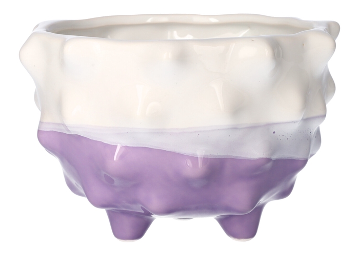 <h4>DF03-710613100 - Planter Spike d18.4xh12 lilac / white</h4>