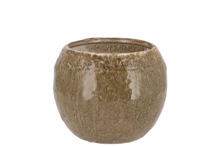 Iron Stone Sand Ball Pot 16x16x12cm Nm