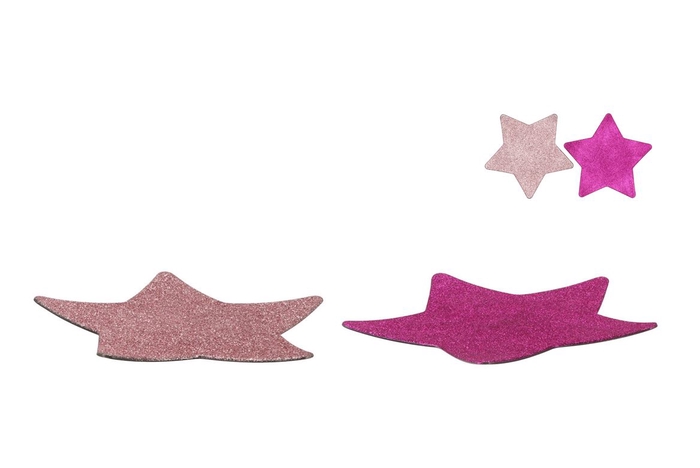 <h4>Melamine Shine Fuchsia/pink Plate Star 24x24x1cm</h4>