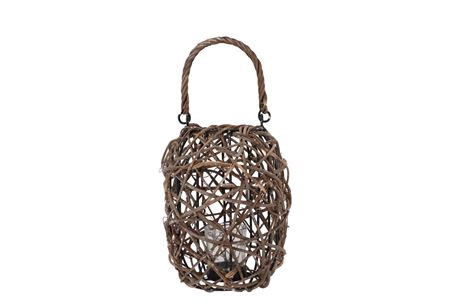 <h4>Lantern Masa Natural Vine Wood Round 14x17cm</h4>