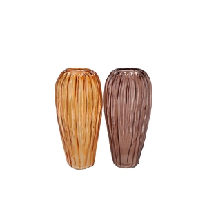 Marly Amber Brown Vase Structure Long Ass 13x28cm