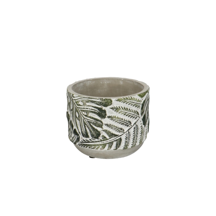 <h4>Keramiek Stone Leaf pot d10.5*9cm</h4>