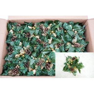 Wreath christmas ring Ø6cm gold R2