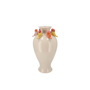 Bird Spring Vase Long White 21x21x34cm