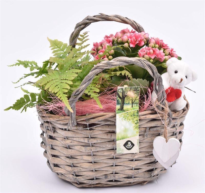 <h4>Wilg tasje met hartjes 21x15cm</h4>