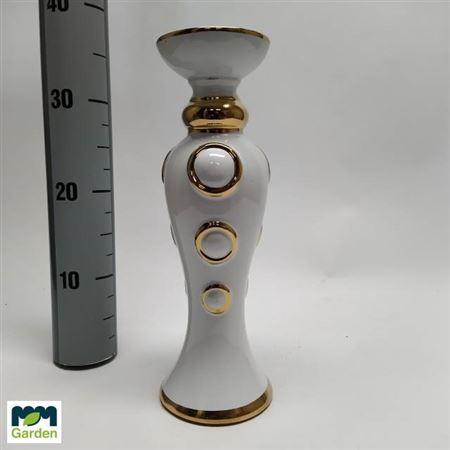 <h4>Keramiek Sokkel Luxe Wit & Goud</h4>