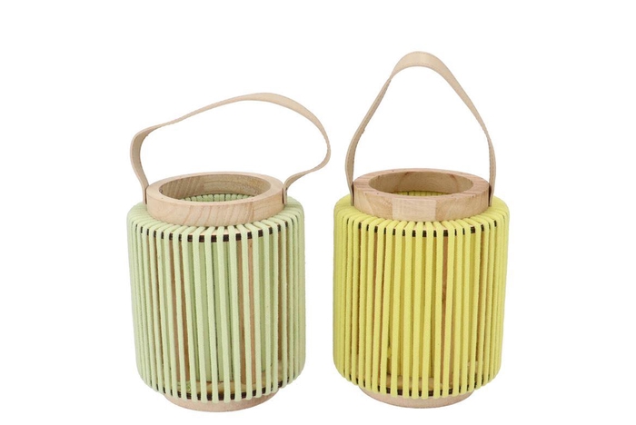 <h4>Cruz Yellow Pistache Lantern Round Ass 13x16x20cm</h4>