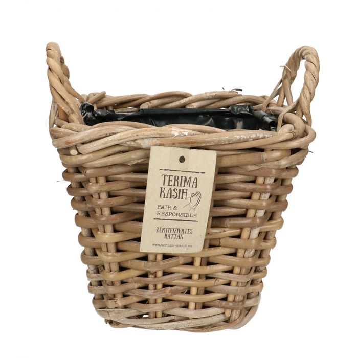 <h4>Baskets rattan Terima pot+hand.d22*19cm</h4>