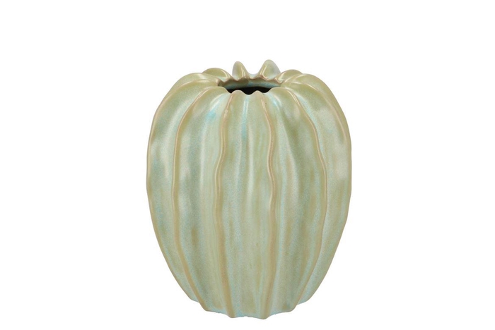<h4>Dion Green Vase Structure 17x17x18cm</h4>
